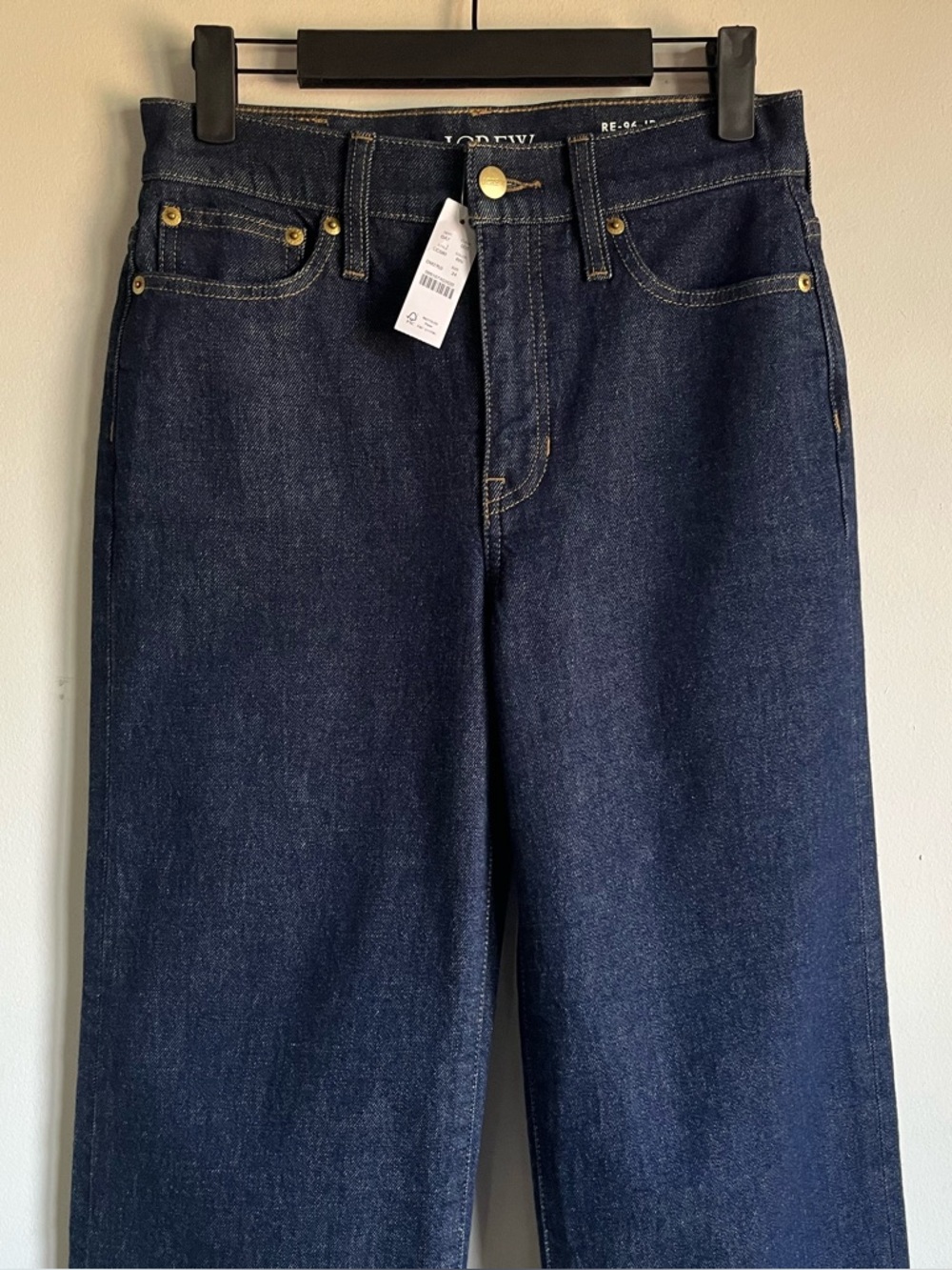 NWT JCrew Slim Wide Leg Jean 24 Crop 24P Resin Rinse Dark Denim $148 CC580 - Picture 3 of 15